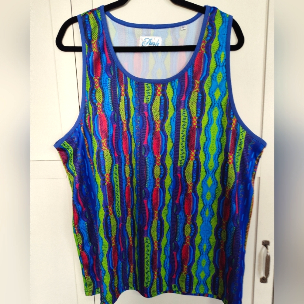 Fresh Prince Of Bel-Air Coogi Vibes Large Oversized Tank Top Vintage Excel Cond